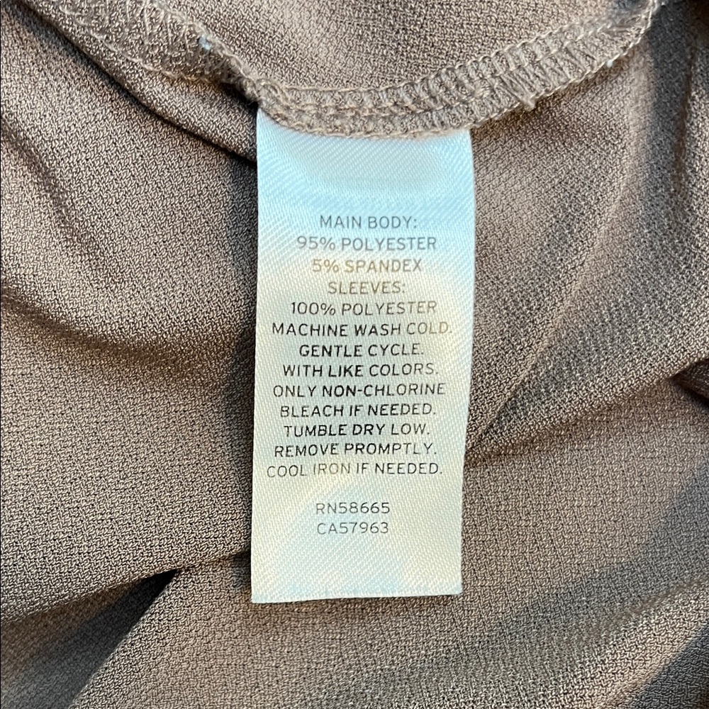 Nordstrom Rack Mocha Blouse with Floral Sleeves - Picture 7 of 9